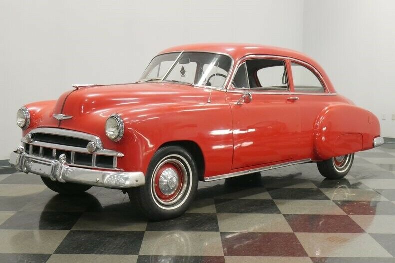 1949 Red Chevrolet Styleline Sedan