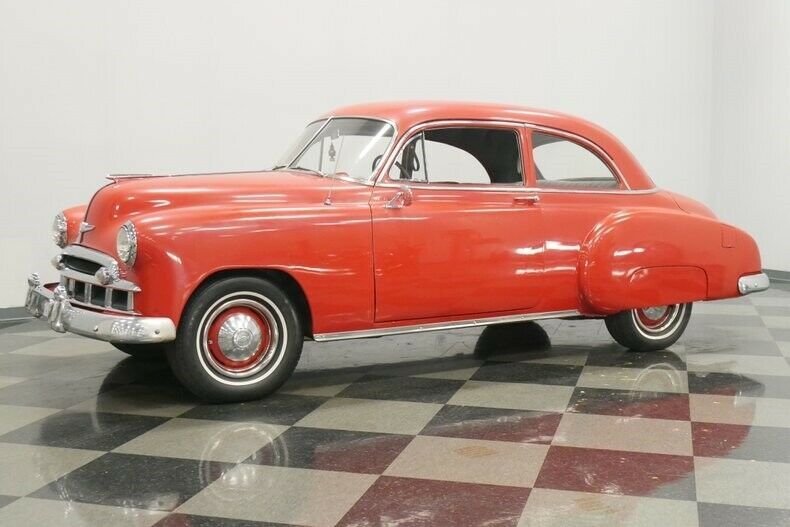 1949 Red Chevrolet Styleline Sedan