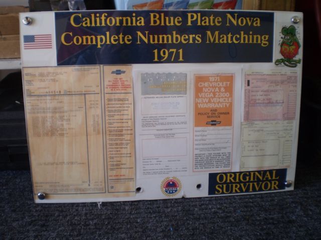 1971 Gold Chevrolet Nova Coupe