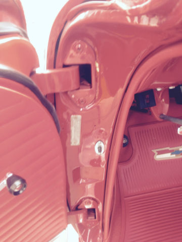 1955 Classic Red / White Chevrolet Bel Air/150/210 2 dr coupe