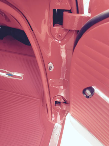 1955 Classic Red / White Chevrolet Bel Air/150/210 2 dr coupe