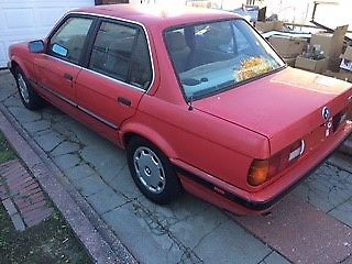 1991 Red BMW 3-Series Sedan