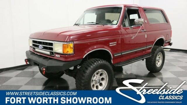 1991 Red Ford Bronco SUV