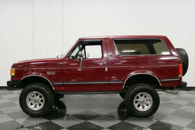 1991 Red Ford Bronco SUV