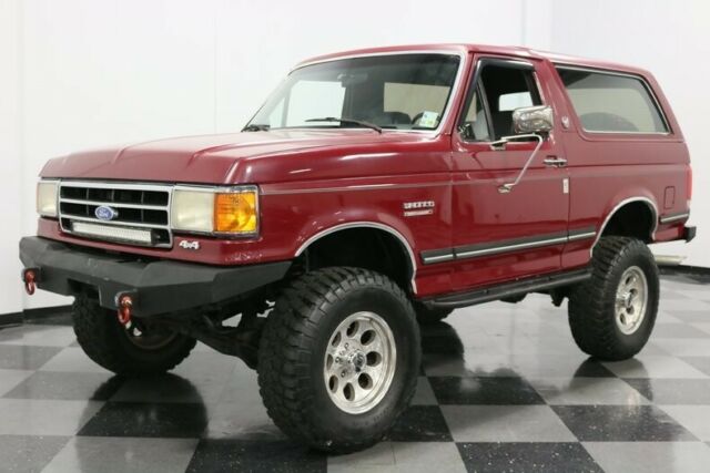 1991 Red Ford Bronco SUV
