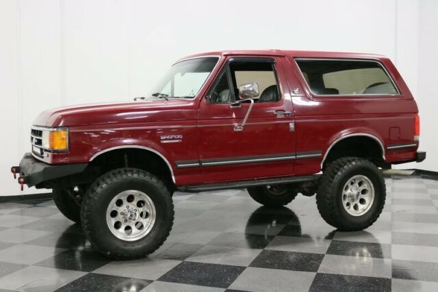 1991 Red Ford Bronco SUV