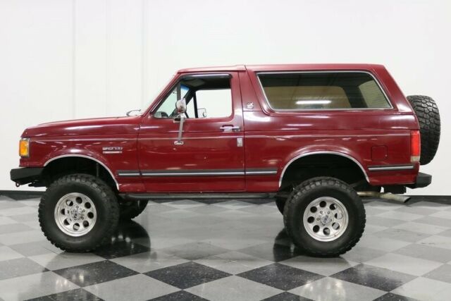 1991 Red Ford Bronco SUV