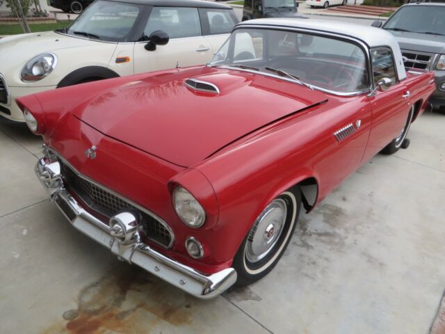 1955 Red Ford Thunderbird Convertible