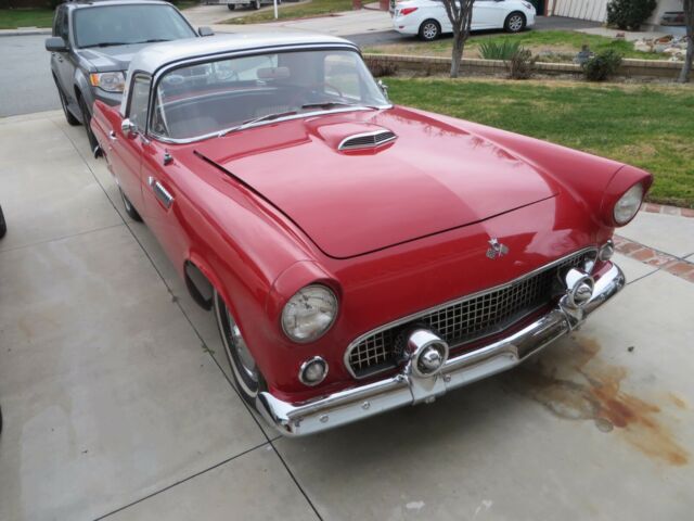 1955 Red Ford Thunderbird Convertible