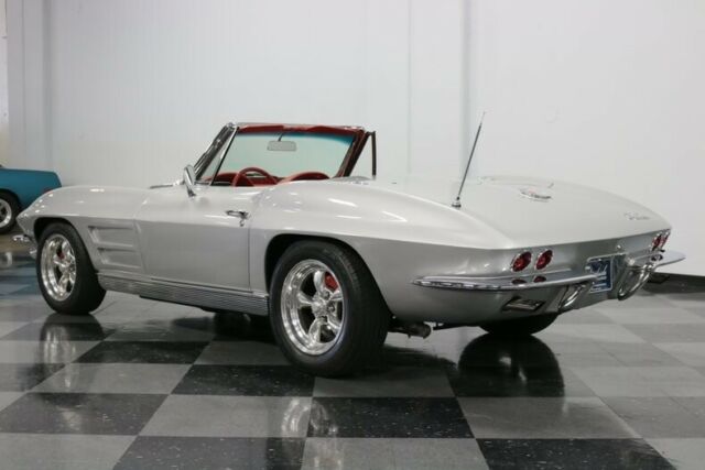 1963 Silver Chevrolet Corvette Convertible
