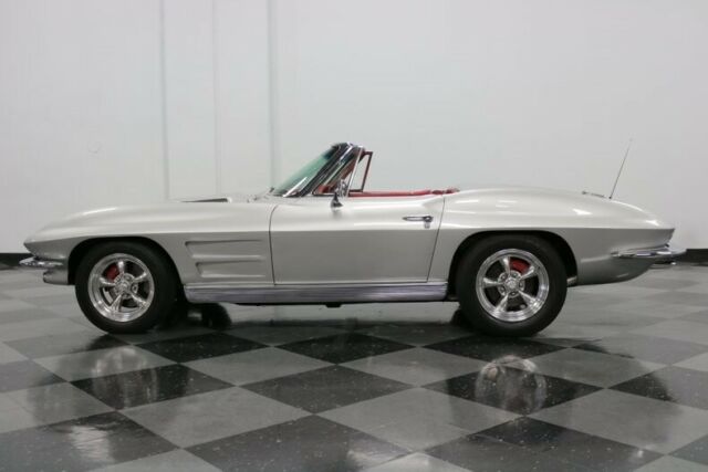 1963 Silver Chevrolet Corvette Convertible