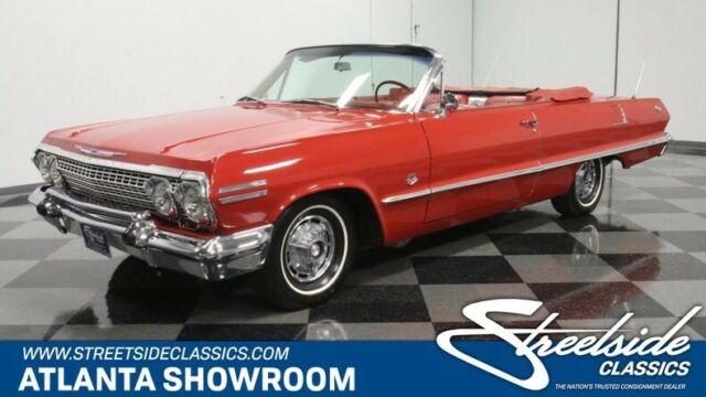 1963 Red Chevrolet Impala Convertible