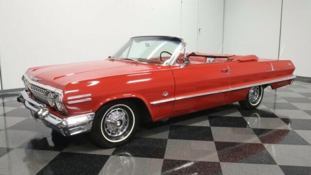 1963 Red Chevrolet Impala Convertible