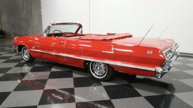 1963 Red Chevrolet Impala Convertible