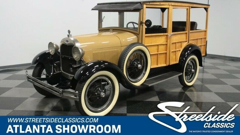 1929 Tan Ford Model A Station Wagon
