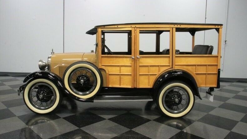 1929 Tan Ford Model A Station Wagon