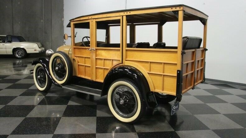 1929 Tan Ford Model A Station Wagon