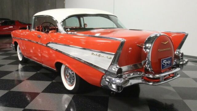 1957 Red Chevrolet Bel Air/150/210 Hardtop