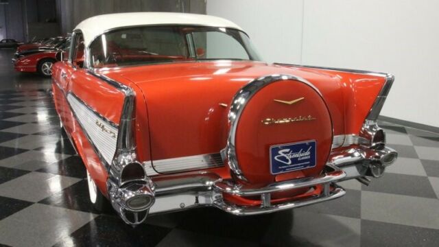 1957 Red Chevrolet Bel Air/150/210 Hardtop