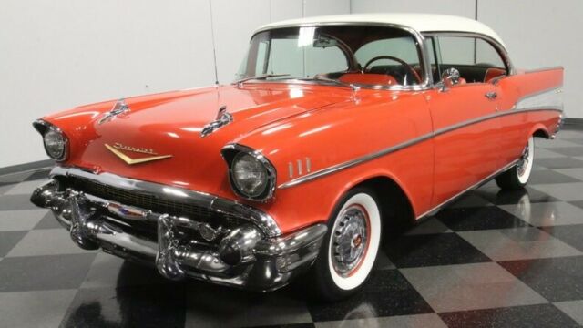 1957 Red Chevrolet Bel Air/150/210 Hardtop