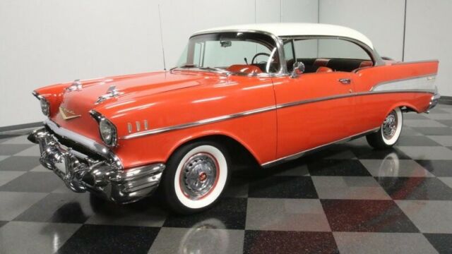 1957 Red Chevrolet Bel Air/150/210 Hardtop