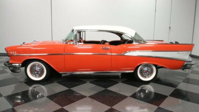 1957 Red Chevrolet Bel Air/150/210 Hardtop