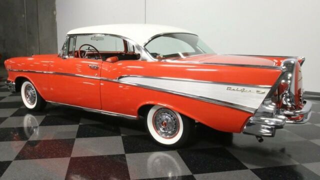 1957 Red Chevrolet Bel Air/150/210 Hardtop