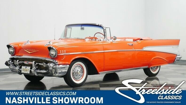 1957 Red Chevrolet Bel Air/150/210 Convertible