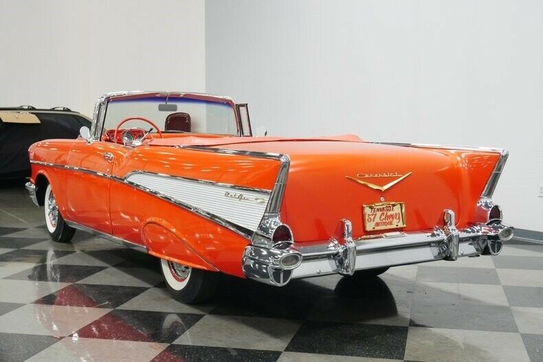 1957 Red Chevrolet Bel Air/150/210 Convertible