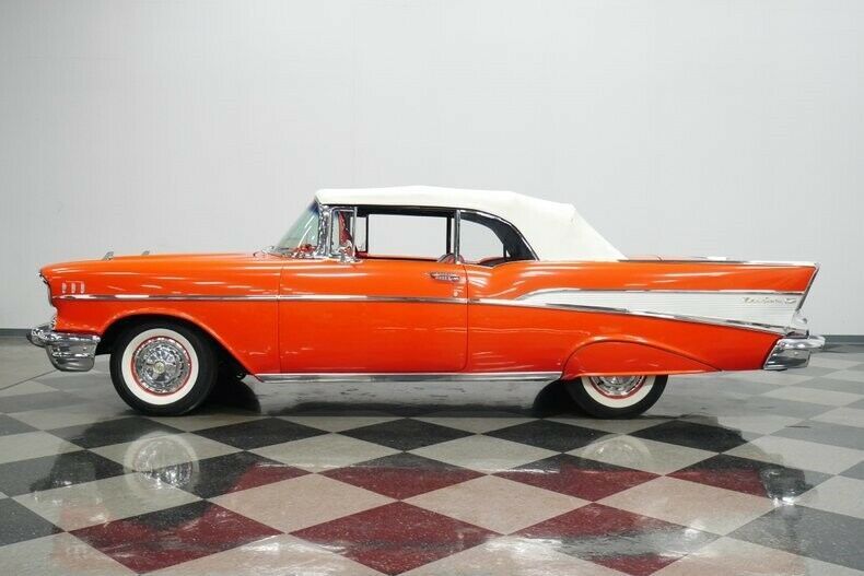 1957 Red Chevrolet Bel Air/150/210 Convertible