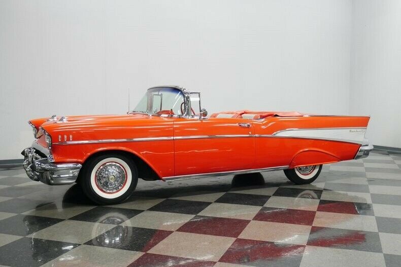 1957 Red Chevrolet Bel Air/150/210 Convertible