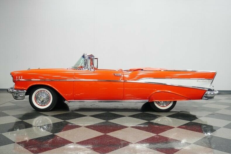 1957 Red Chevrolet Bel Air/150/210 Convertible