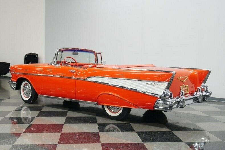1957 Red Chevrolet Bel Air/150/210 Convertible
