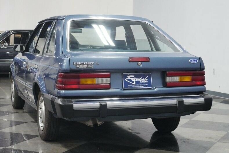 1986 Blue Ford Escort Sedan