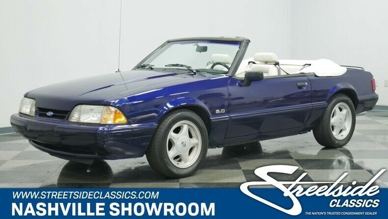 1993 Blue Ford Mustang Convertible