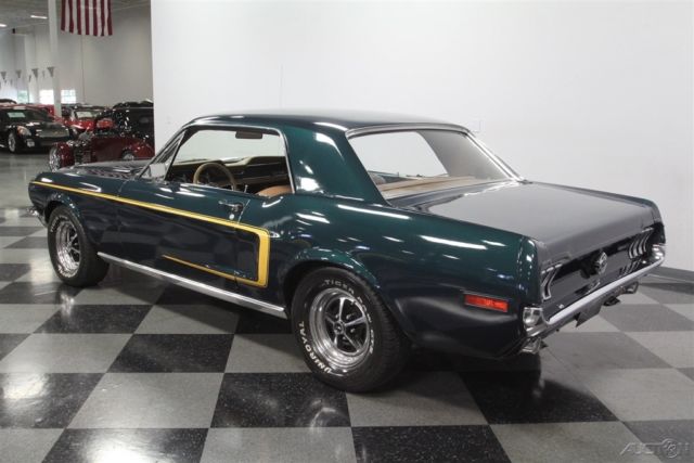 1968 Green Ford Mustang