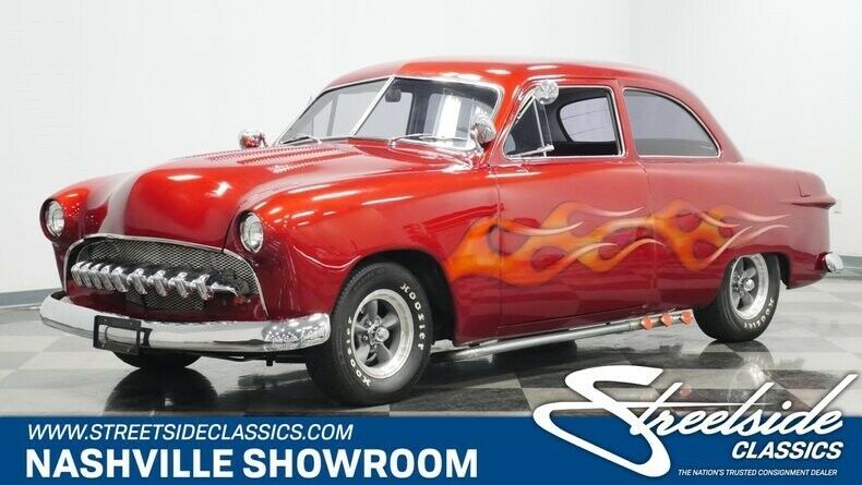 1950 Red Ford Tudor Coupe