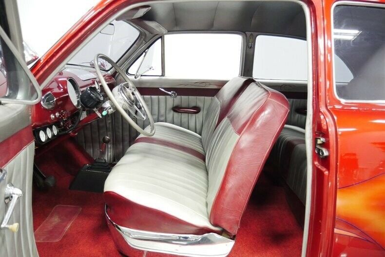 1950 Red Ford Tudor Coupe