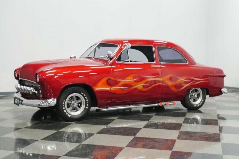 1950 Red Ford Tudor Coupe