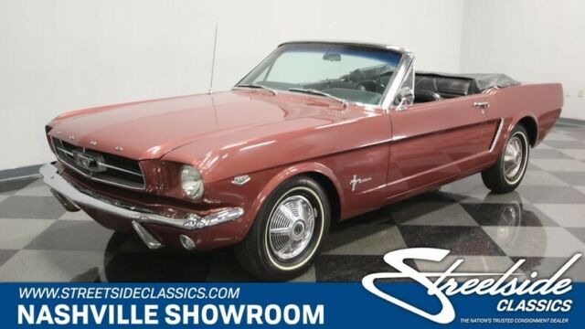 1965 Burgundy Ford Mustang Convertible