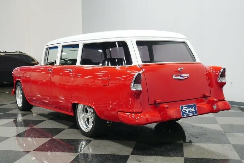1955 Red Chevrolet Bel Air/150/210 Sedan