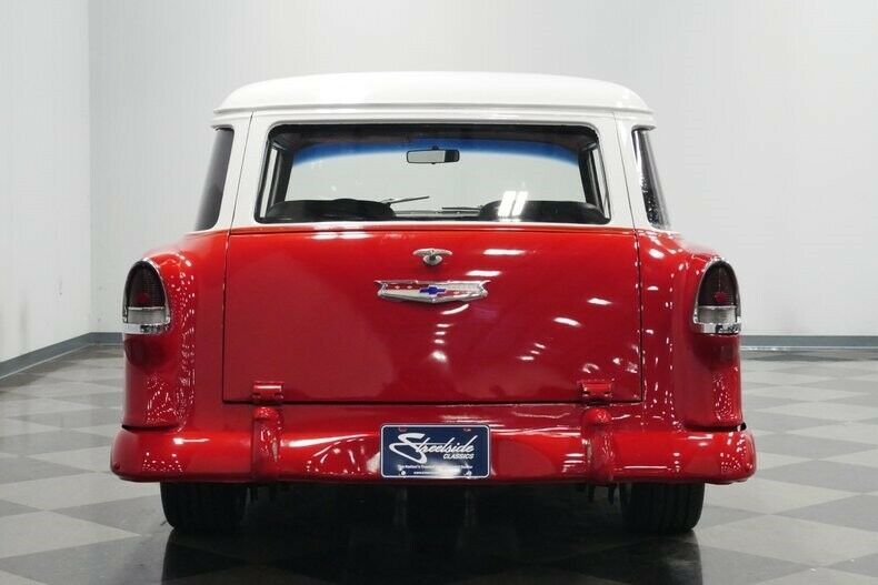 1955 Red Chevrolet Bel Air/150/210 Sedan