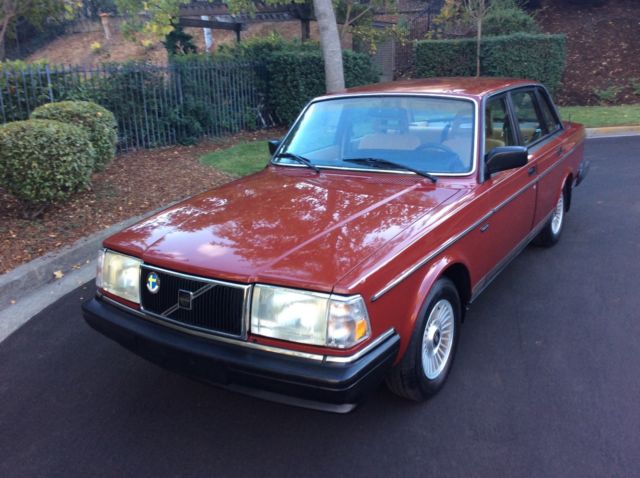 1986 Red Volvo 240 Sedan