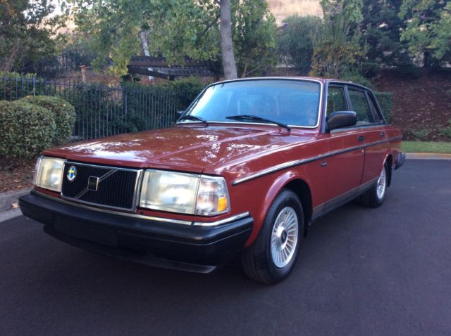 1986 Red Volvo 240 Sedan