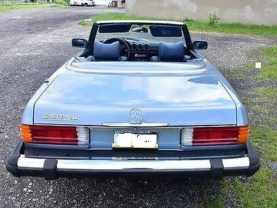 1979 ice blue Mercedes-Benz 400-Series convertible hardtop