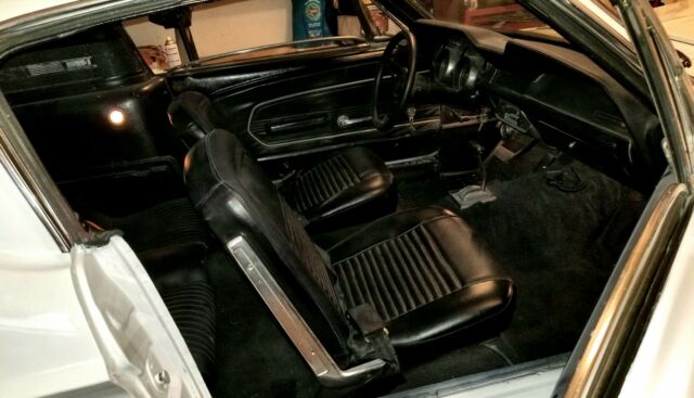 1968 White Ford Mustang Fastback