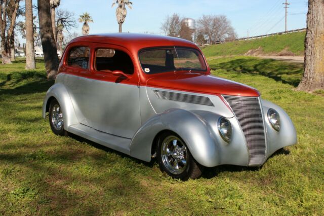 1937 Silver and Brown Ford 2 Door Sedan Sedan