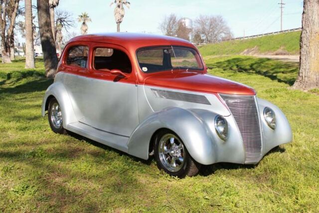 1937 Silver and Brown Ford 2 Door Sedan Sedan