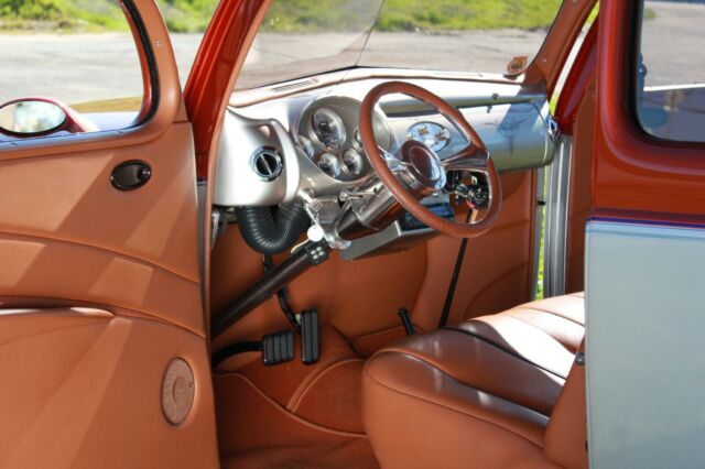 1937 Silver and Brown Ford 2 Door Sedan Sedan