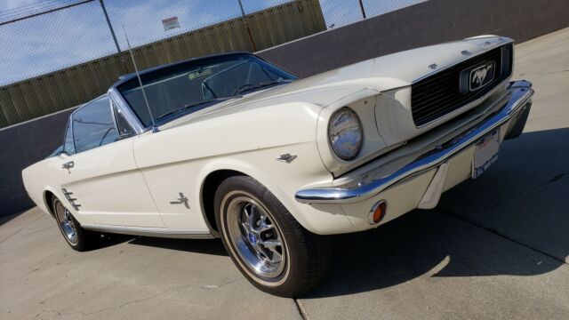 1966 White Ford Mustang Convertible
